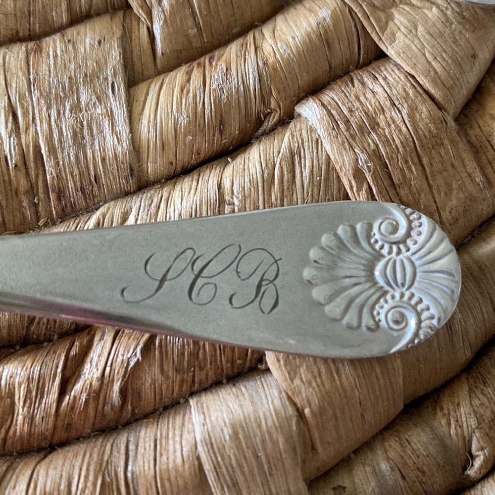 Antique Monogrammed Silver-Tone Teaspoons - Set of 11! - Picture 2 of 11